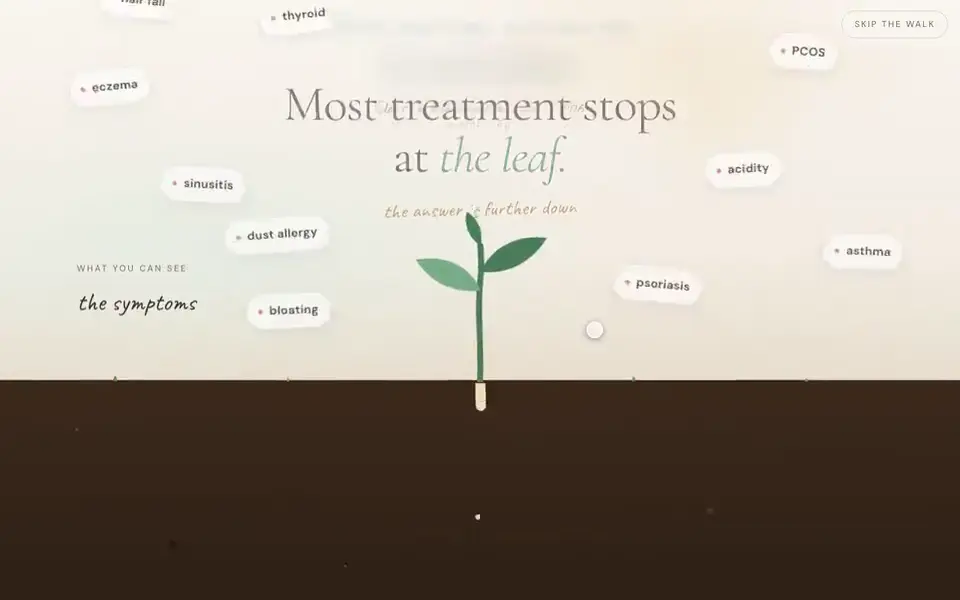 A still from the homeopathy clinic website, names blurred