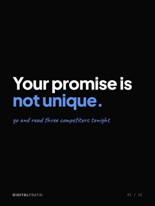 Cover slide of the carousel: Proof beats promise