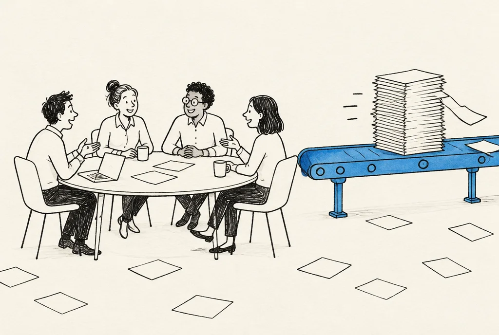 A sketch that explains: Your team stays