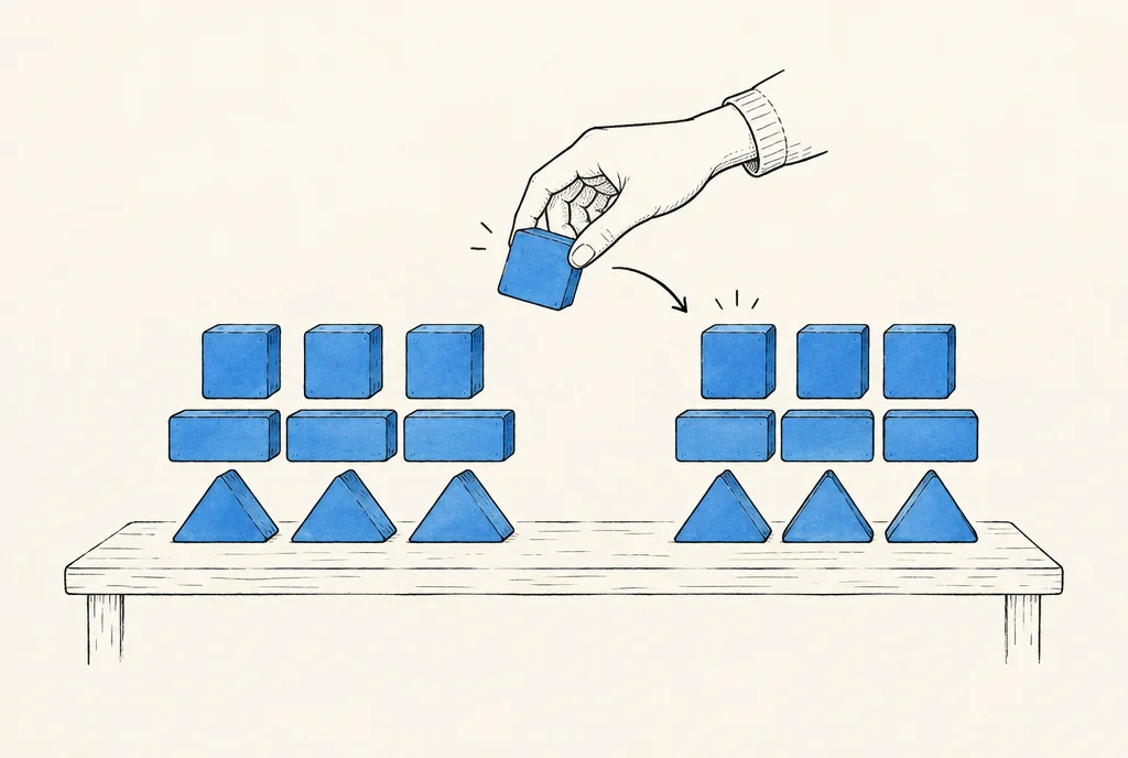 A sketch that explains: Creative volume, modular structures