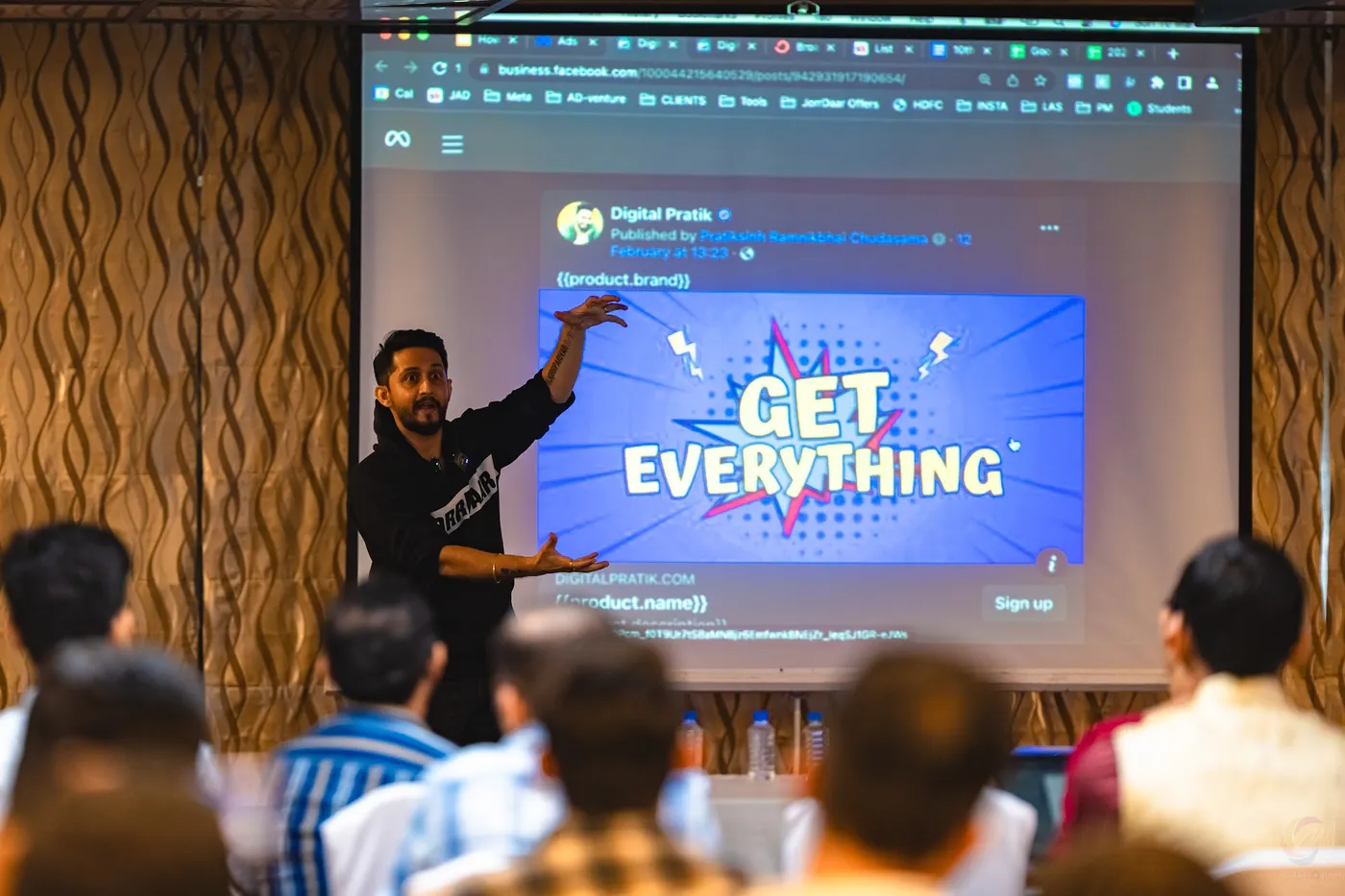 Founders in the room at a Digital Pratik session